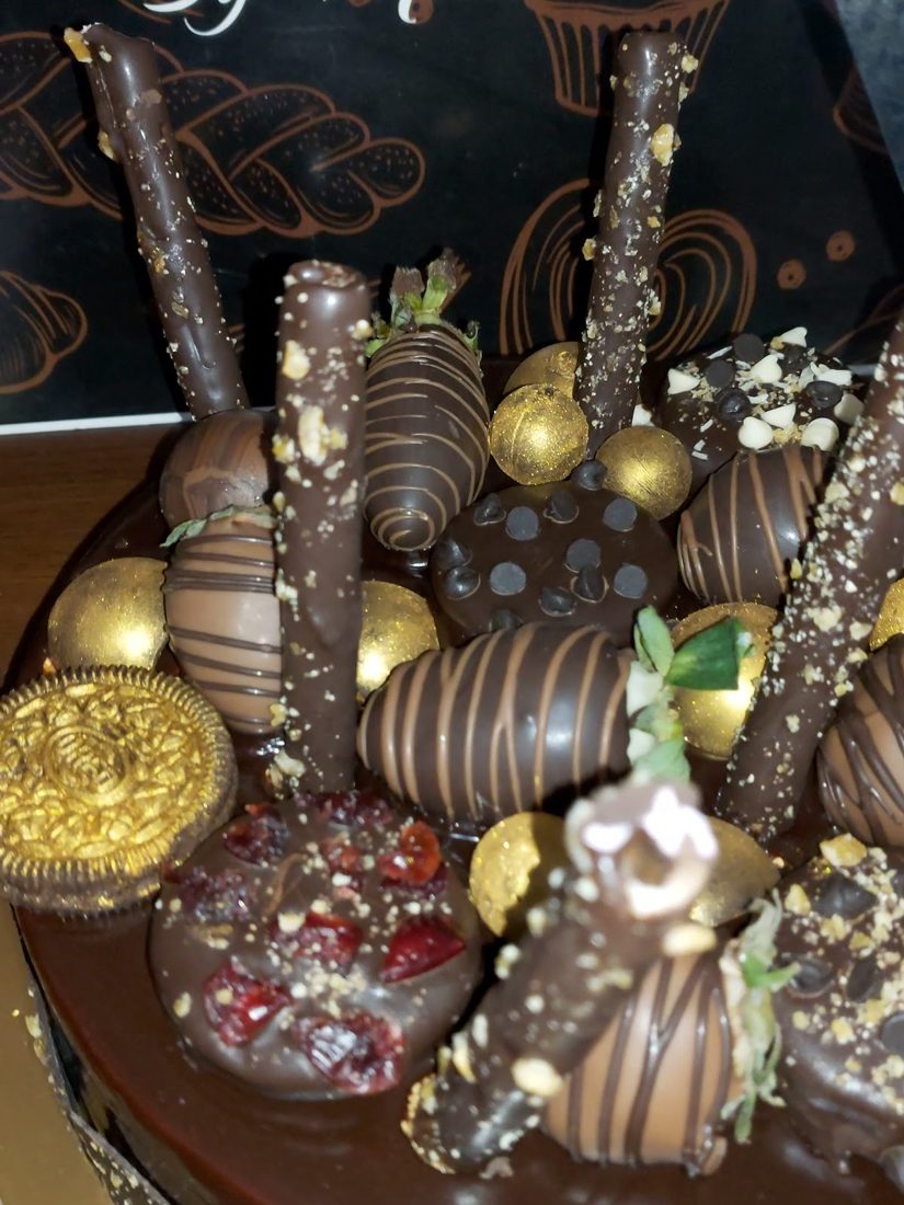 Chocolate strawberry drip cake from Sweets Bar Patisserie