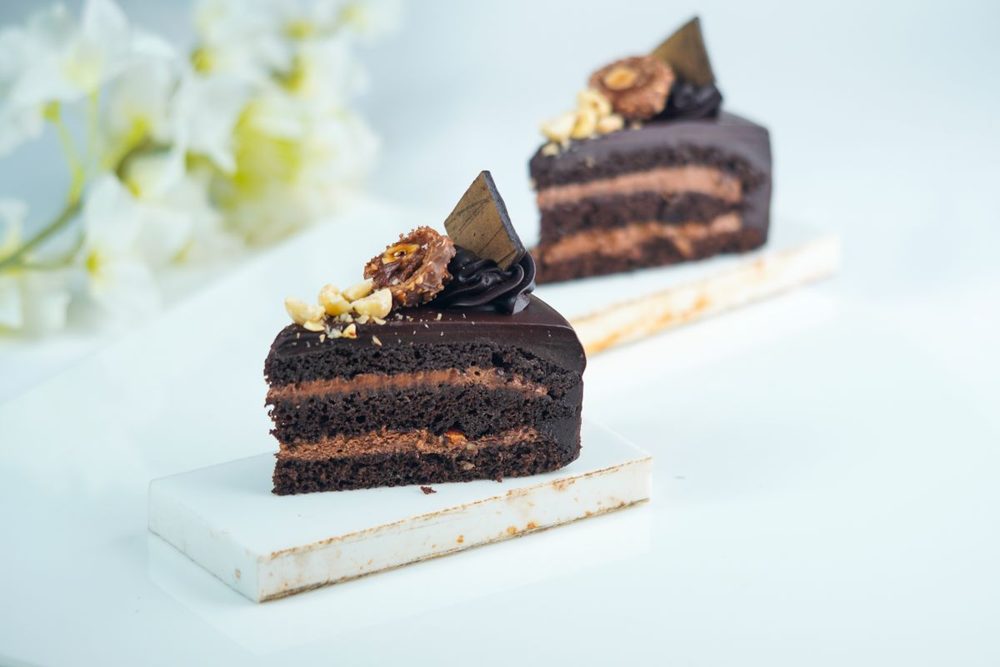 Chocolate hazelnut pastry slices